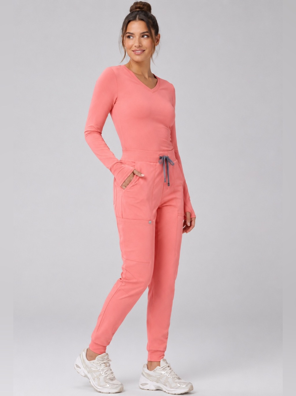 Fabletics Pink Scrub Pants Scrub Joggers XXL 1X Cargo Nurse Medical Uniform Pant